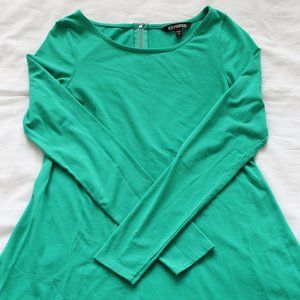 Express Long-Sleeve Green Dress